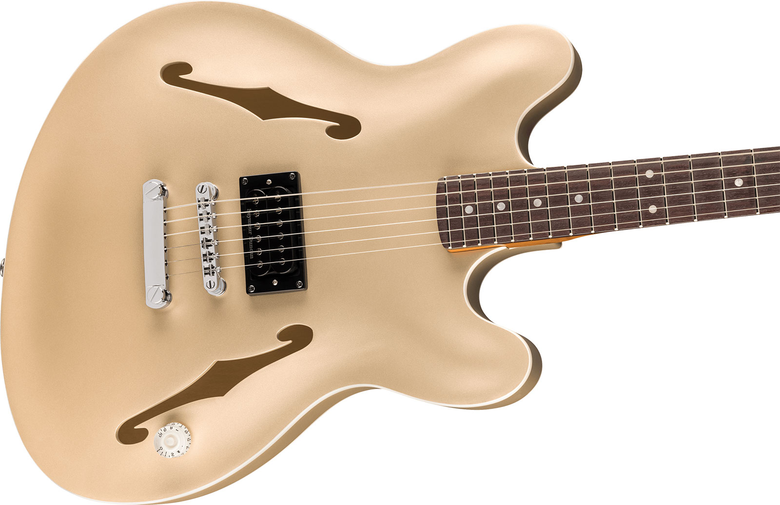 Fender Tom Delonge Starcaster 1h Seymour Duncan Ht Rw - Satin Shoreline Gold - Retro-Rock-E-Gitarre - Variation 2