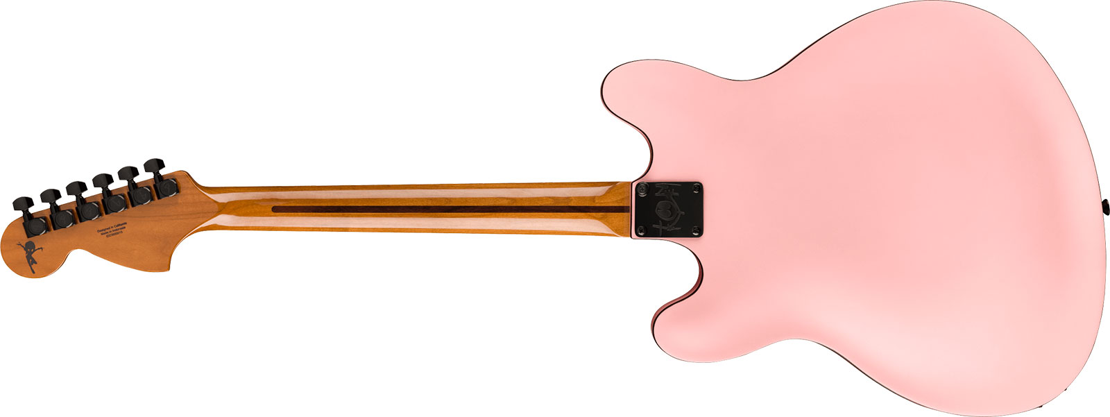 Fender Tom Delonge Starcaster Signature 1h Seymour Duncan Ht Rw - Satin Shell Pink - Semi-Hollow E-Gitarre - Variation 1