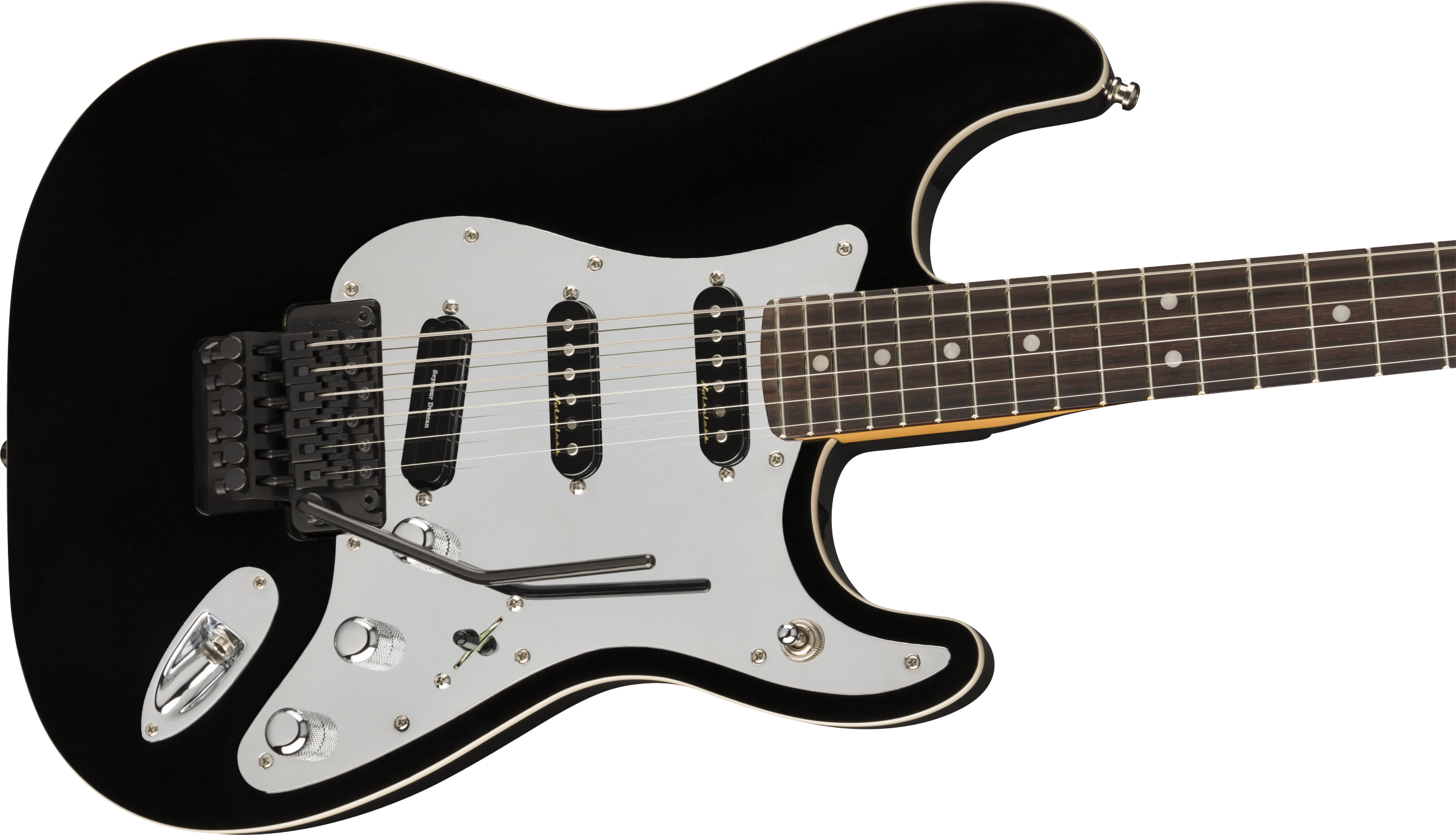 Fender Tom Morello Strat Mex Signature Hss Fr Rw - Black - E-Gitarre in Str-Form - Variation 2