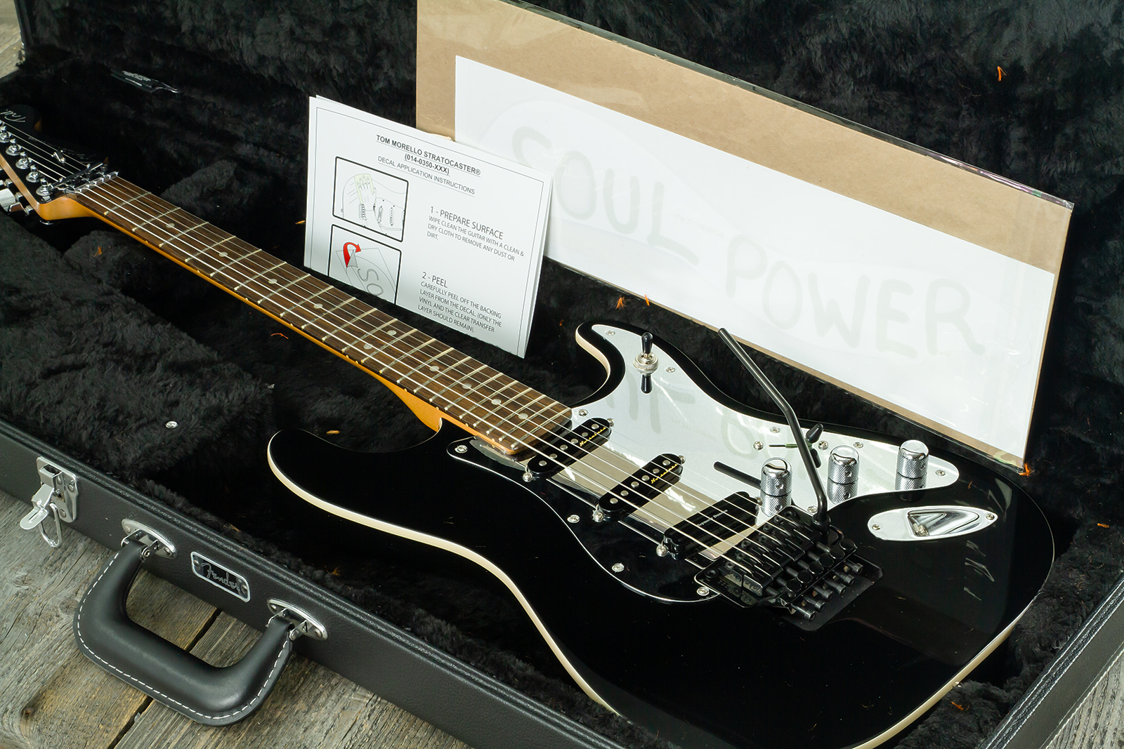Fender Tom Morello Strat Mex Signature Hss Fr Rw #mx22308 - Black - E-Gitarre in Str-Form - Variation 14