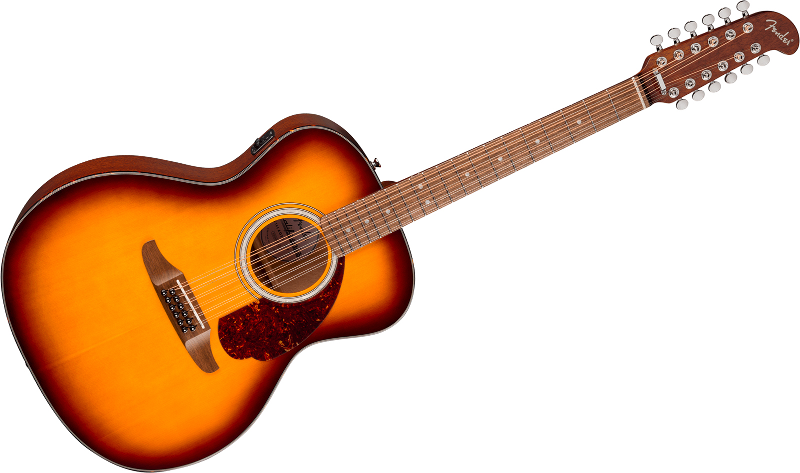 Fender Villager Deluxe E California Orchestra Om 12c Shsc Epicea Acajou Noy - Honey Sunburst - Folk-Gitarre - Variation 1