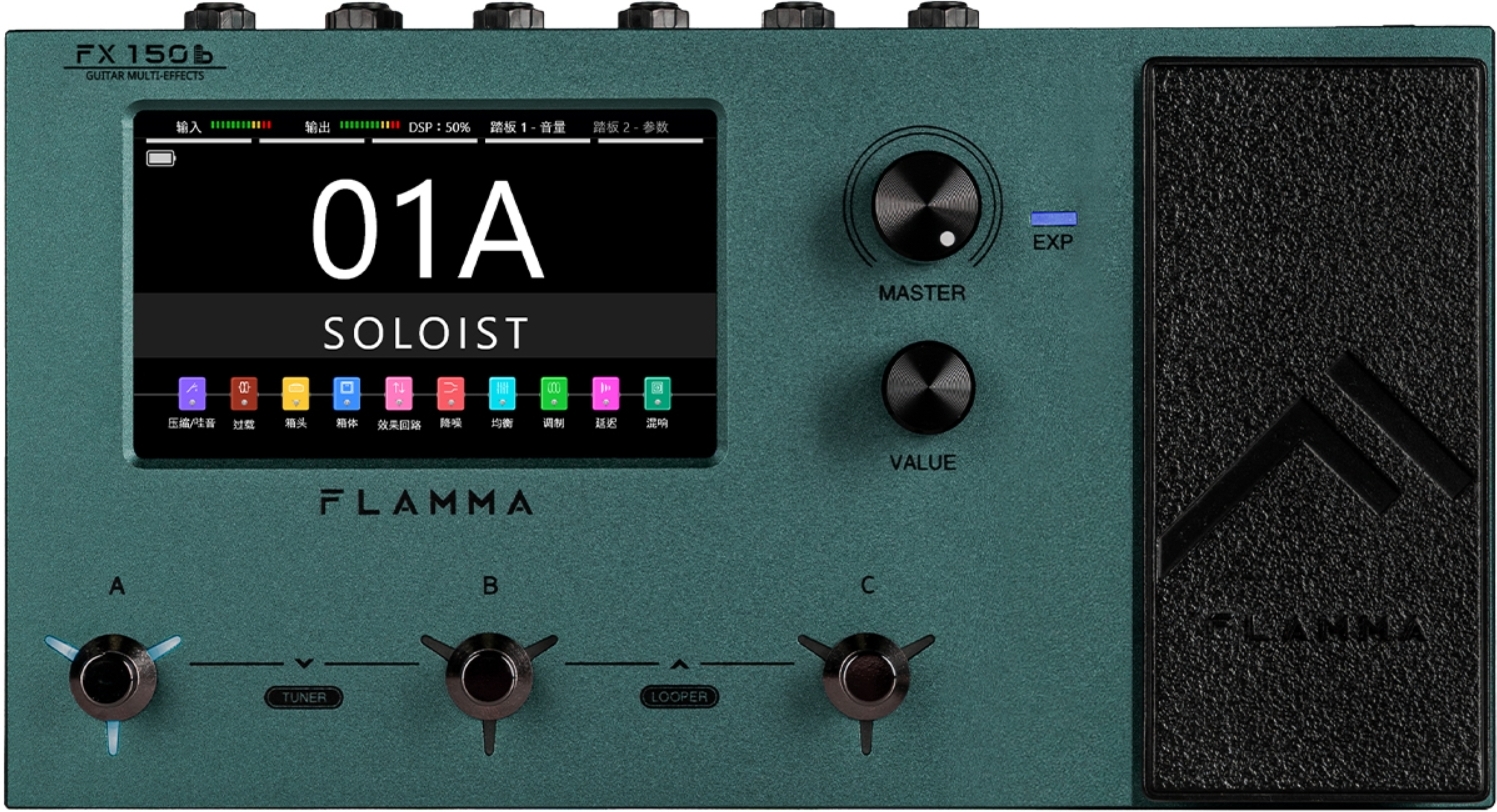 Flamma Fx150b Battery Guitar Multi Effects Nebula Green - Multieffektpedal - Main picture
