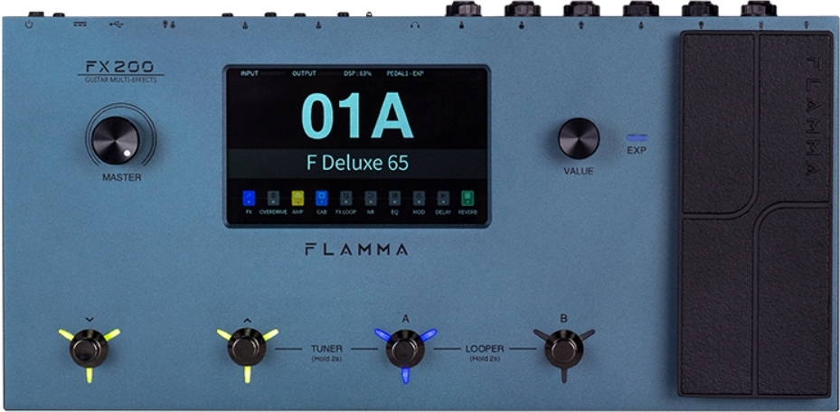 Flamma Fx200 Guitar Multi Effects Galaxy Blue - Multieffektpedal - Main picture