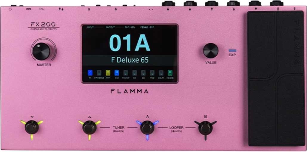 Flamma Fx200 Guitar Multi Effects Pink - Multieffektpedal - Main picture