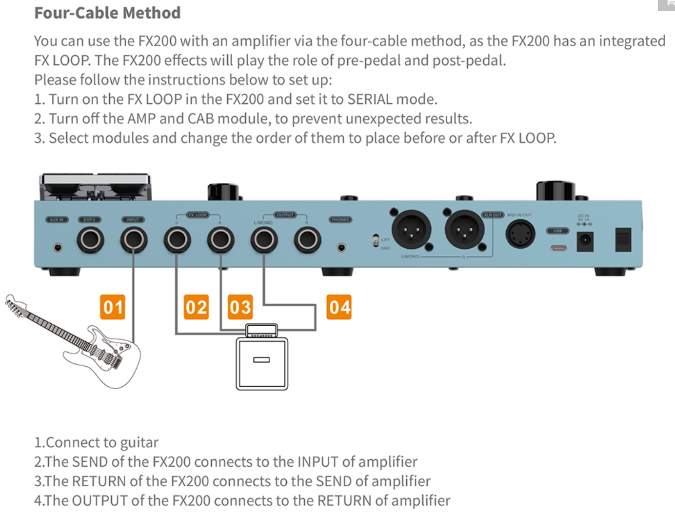Flamma Fx200 Guitar Multi Effects Pink - Multieffektpedal - Variation 4