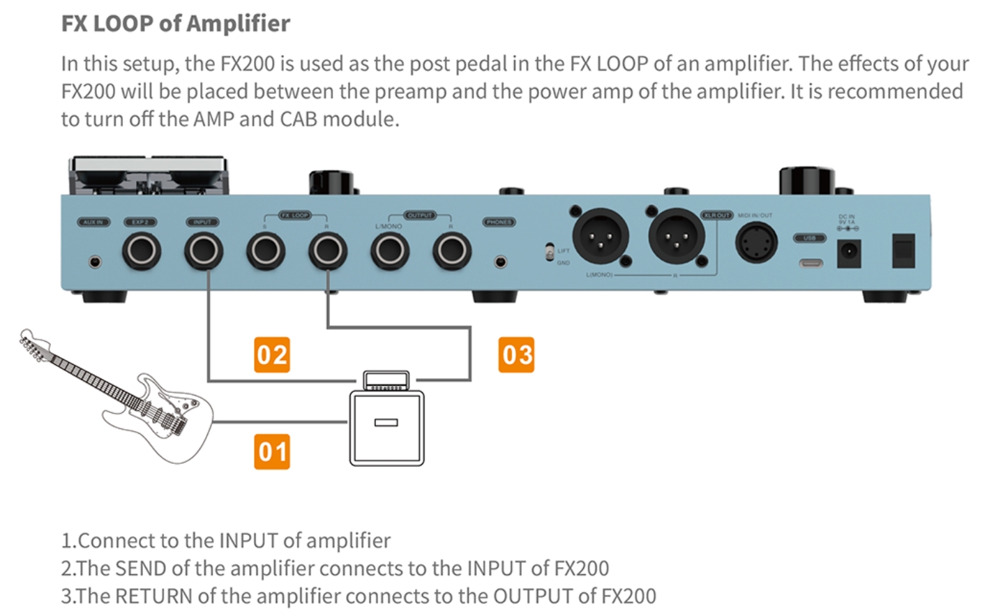 Flamma Fx200 Guitar Multi Effects Pink - Multieffektpedal - Variation 5