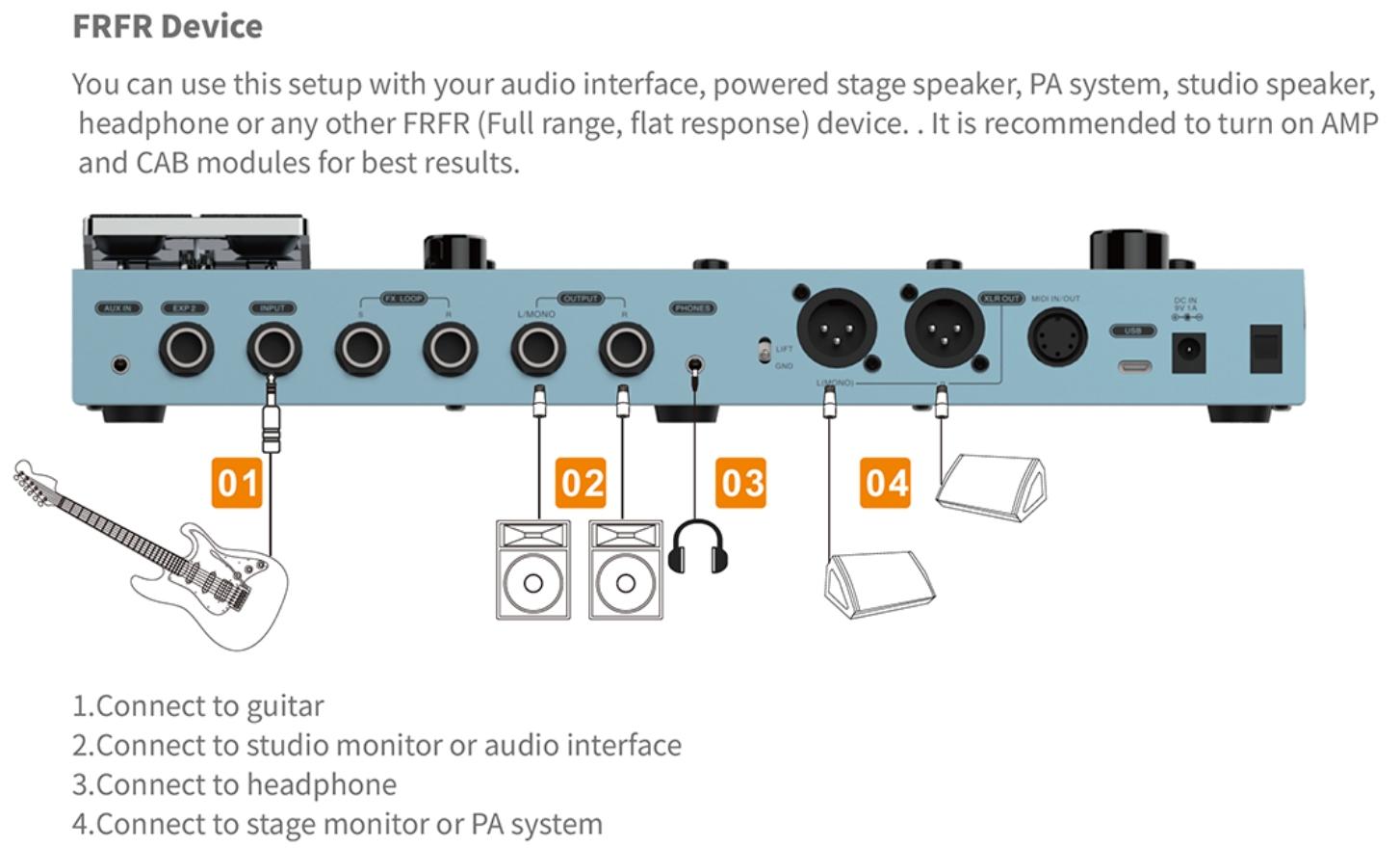 Flamma Fx200b (rechargeable Battery) Guitar Multi Effects Nebula Green - Multieffektpedal - Variation 8