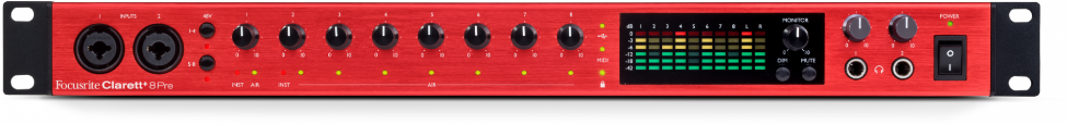 Focusrite Clarett + 8 Pre - USB audio interface - Main picture