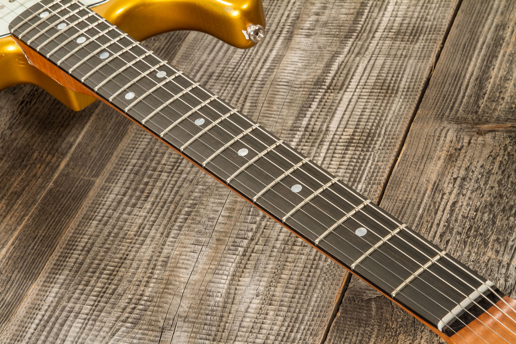 Folreden Guitars Custom Order Strat 3s Trem Rw #090815 - Relic Golden Yellow Sparkle - E-Gitarre in Str-Form - Variation 5
