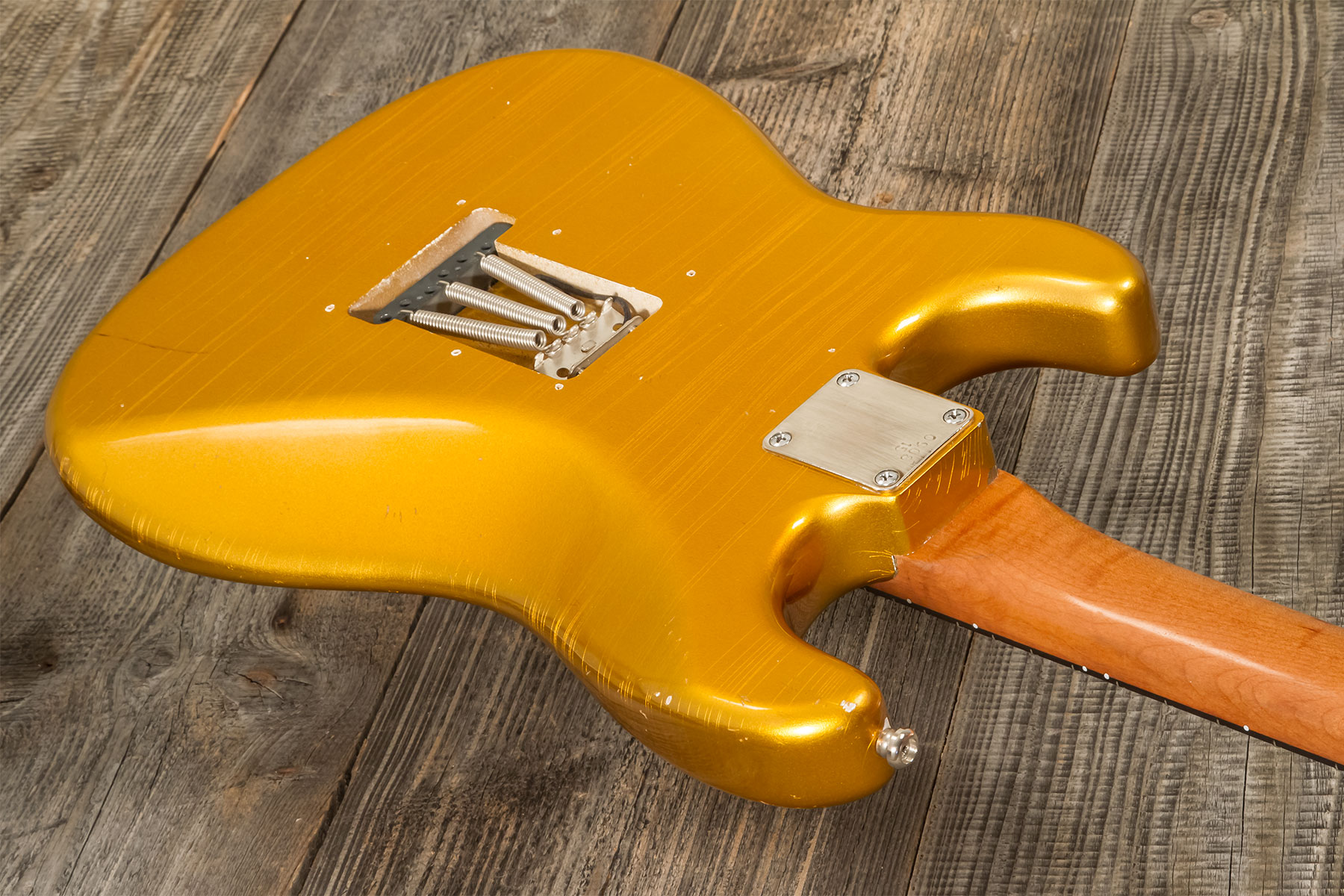 Folreden Guitars Custom Order Strat 3s Trem Rw #090815 - Relic Golden Yellow Sparkle - E-Gitarre in Str-Form - Variation 6