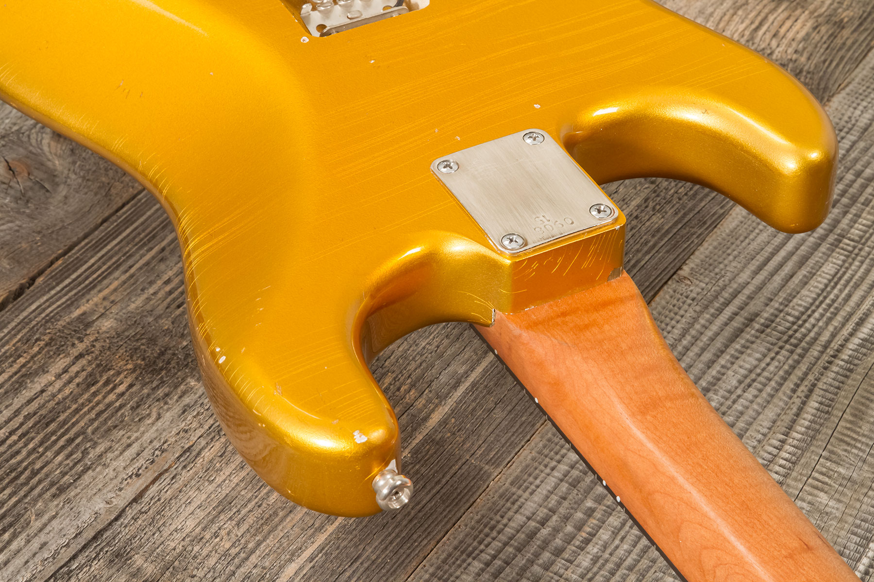 Folreden Guitars Custom Order Strat 3s Trem Rw #090815 - Relic Golden Yellow Sparkle - E-Gitarre in Str-Form - Variation 7