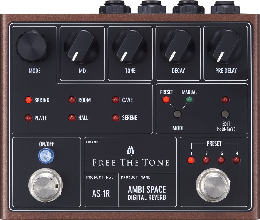 Free The Tone Ambi Space As-1r Digital Reverb - Reverb/Delay/Echo Effektpedal - Main picture