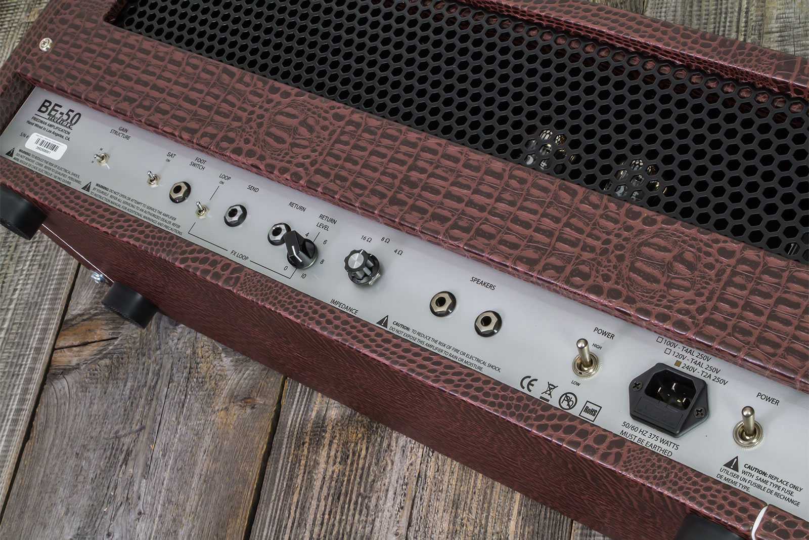 Friedman Amplification Be50 Deluxe Head 25/50w El34 Brown Gator Tolex - E-Gitarre Topteil - Variation 7
