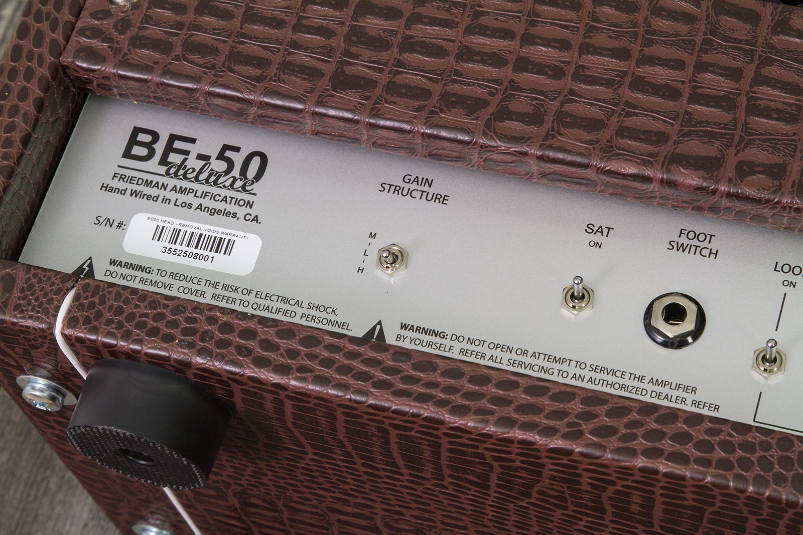 Friedman Amplification Be50 Deluxe Head 25/50w El34 Brown Gator Tolex - E-Gitarre Topteil - Variation 8