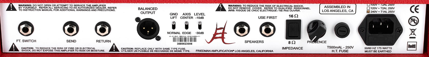 Friedman Amplification Jake E Lee Jel20 Head Signature 20w El84 - E-Gitarre Topteil - Variation 4