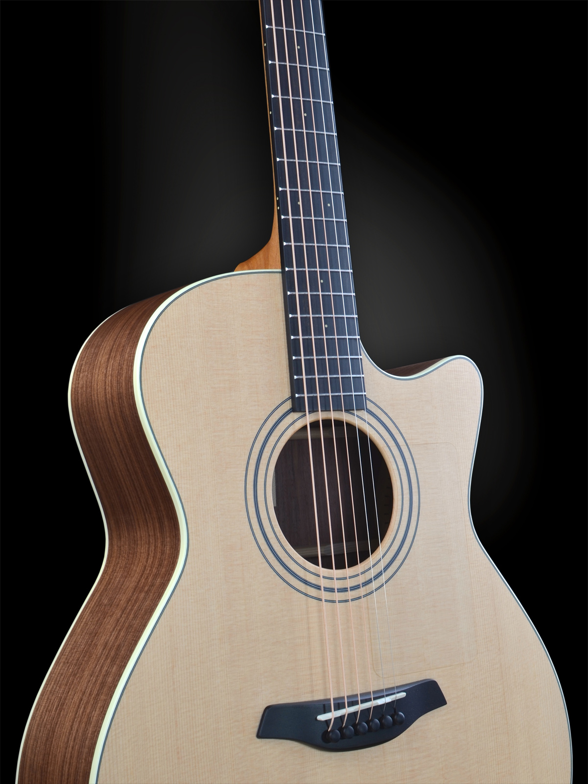 Furch Blue Gc-sw Grand Auditorium Cw Epicea Noyer Eb Lrb1 - Natural Open-pore - Elektroakustische Gitarre - Variation 2