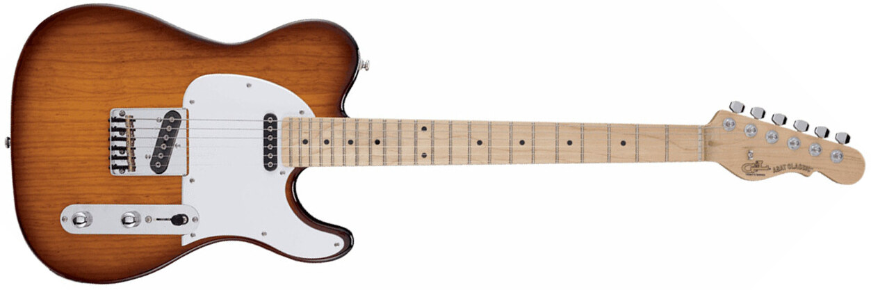 G&l Asat Classic Tribute Mn - Tobacco Sunburst - E-Gitarre in Teleform - Main picture