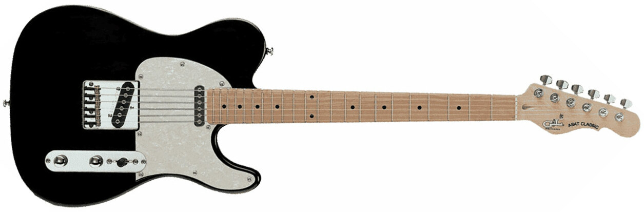 G&l Asat Classic Tribute Mn - Black - E-Gitarre in Teleform - Main picture