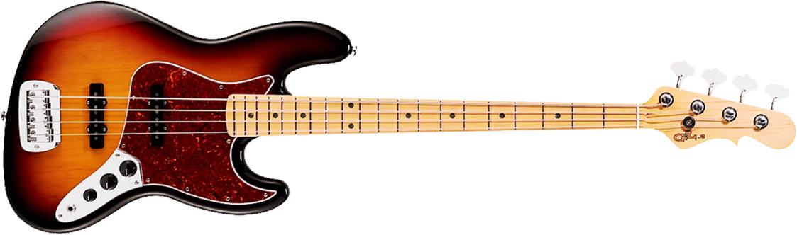 G&l Fullerton Deluxe Jb Usa Mn - 3-tone Sunburst - Solidbody E-bass - Main picture