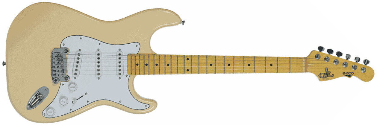 G&l S-500 Tribute Sss Trem Mn - Vintage White - E-Gitarre in Str-Form - Main picture
