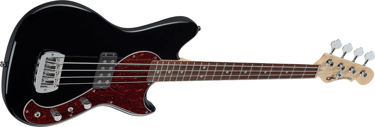 G&l Fallout Shortscale Bass Tribute Jat - Jet Black - Solidbody E-bass - Variation 2