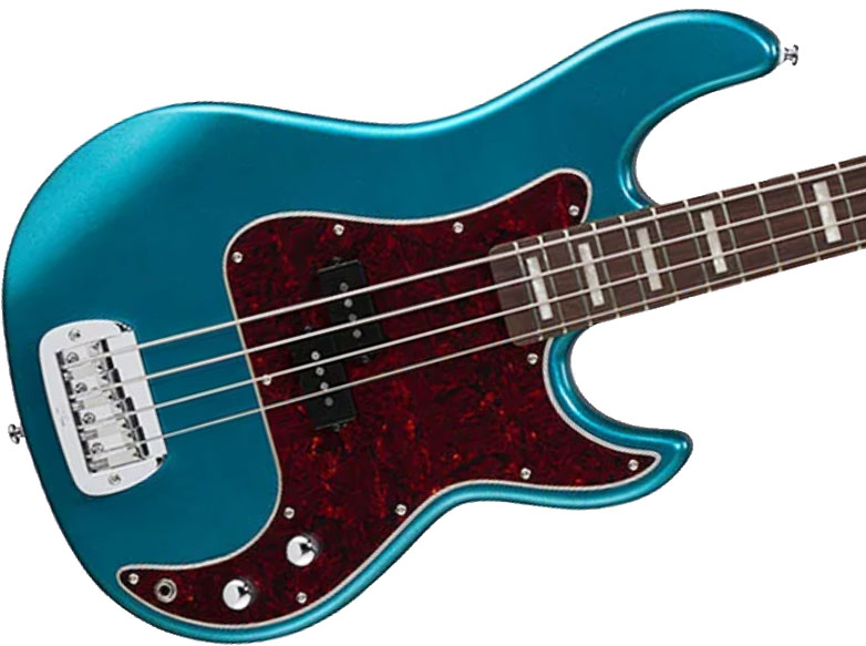 G&l Lb100 Tribute Rw - Emerald Blue Metallic - Solidbody E-bass - Variation 1