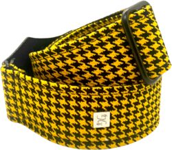 Gitarrengurt Get m get m Fly Hounds Tooth Yellow