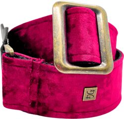 Gitarrengurt Get m get m Crushed Velvet Burgundy