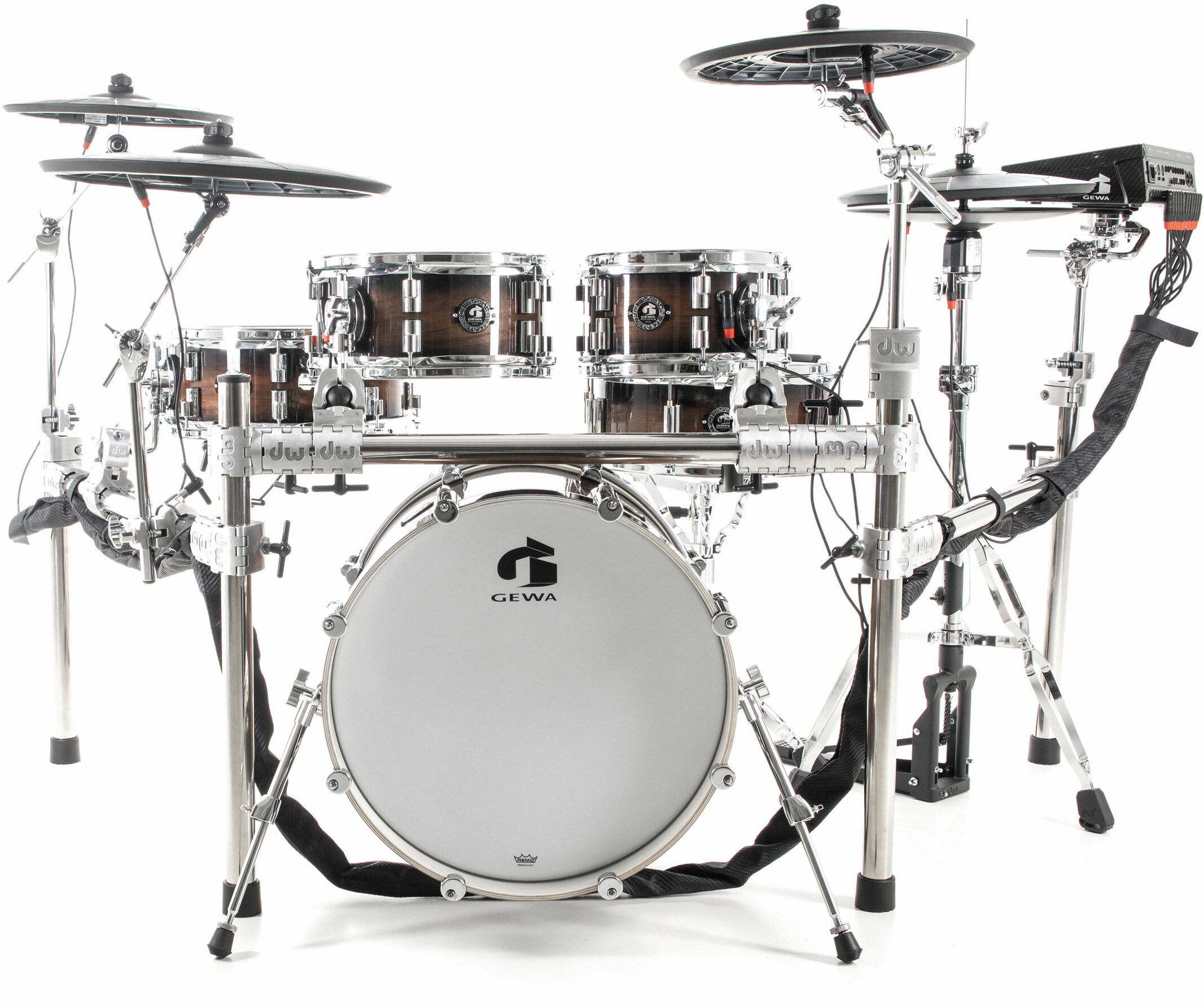 Gewa G9 E-drum Kit Pro L5 Walnut Burst - Komplett E-Drum Set - Main picture
