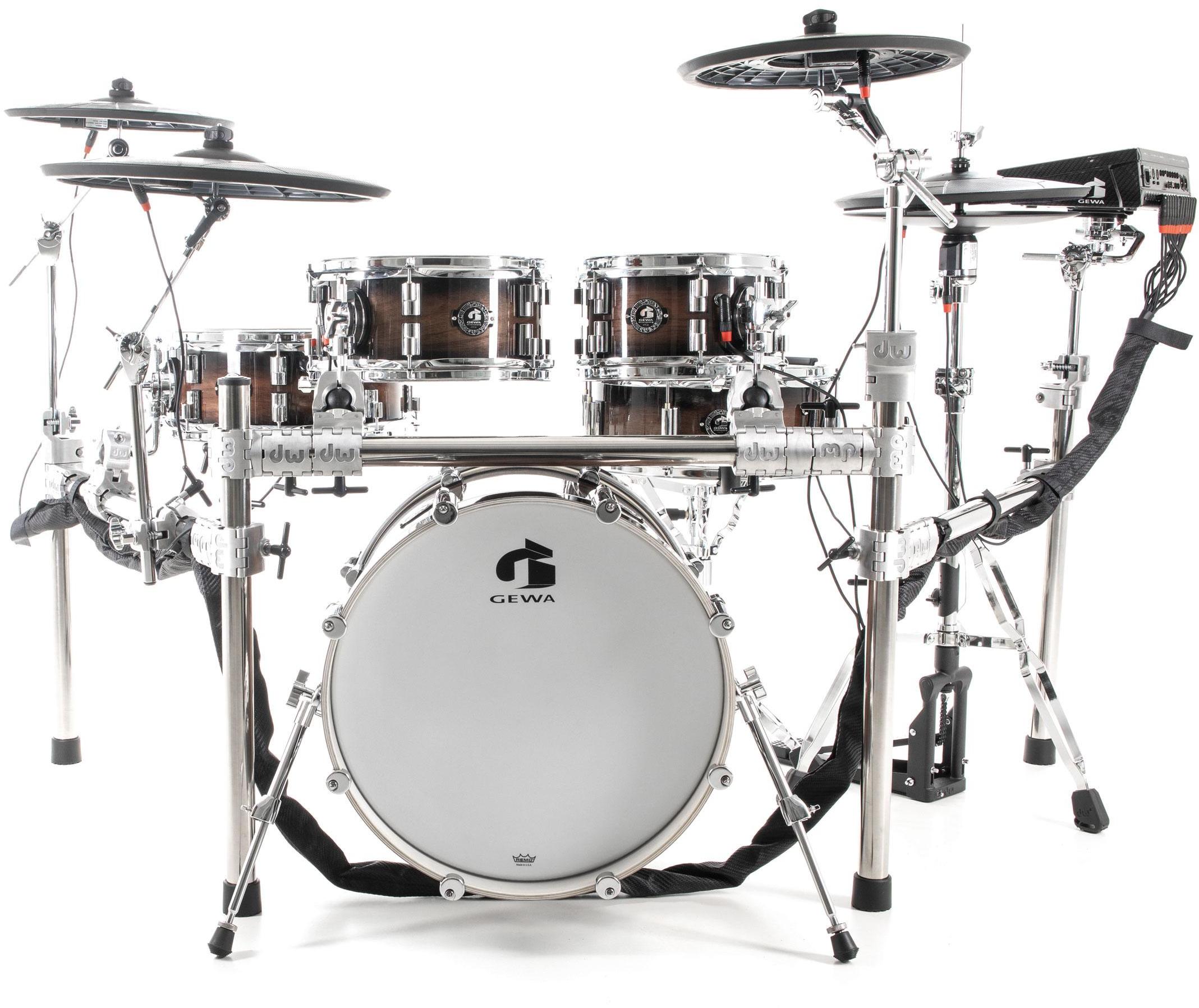 Komplett e-drum set Gewa G9 E-DRUM KIT PRO L5 Walnut Burst