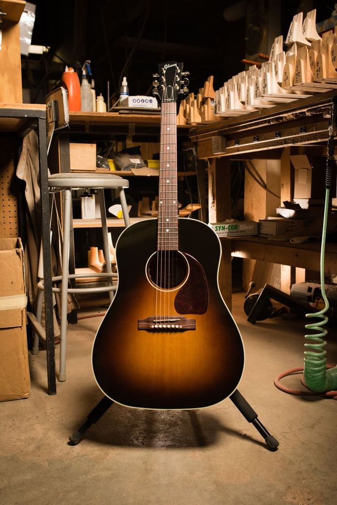 Gibson J-45 50s Original 2020 Dreadnought Epicea Acajou Rw - Vintage Sunburst - Elektroakustische Gitarre - Variation 3