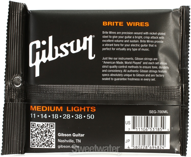 Gibson Jeu De 6 Cordes Electric (6) Brite Wires Seg-700ml 11-50 - E-Gitarren Saiten - Variation 1