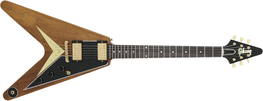 Gibson Custom Shop 1958 Flying V Reissue 2h Ht Rw - Vos Walnut - Retro-Rock-E-Gitarre - Main picture