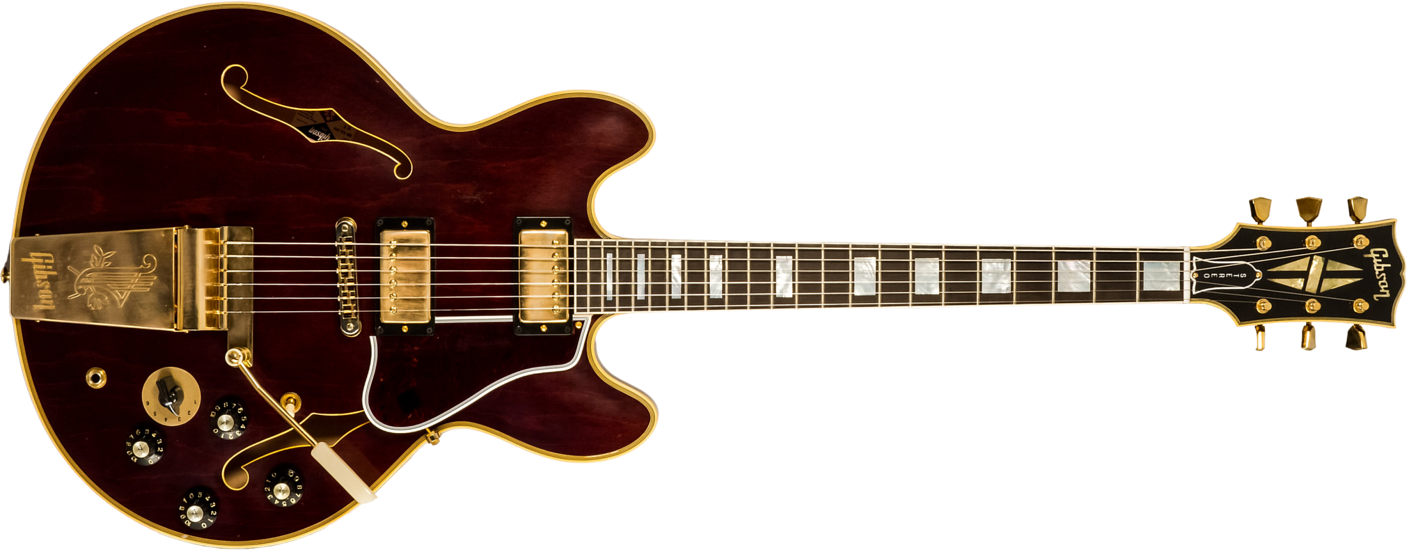 Gibson Custom Shop Bb King Es355 1974 Rumble In The Jungle 2h Trem Eb #bbes33505 - Murphy Lab Light Aged Walnut - Semi-Hollow E-Gitarre - Main picture