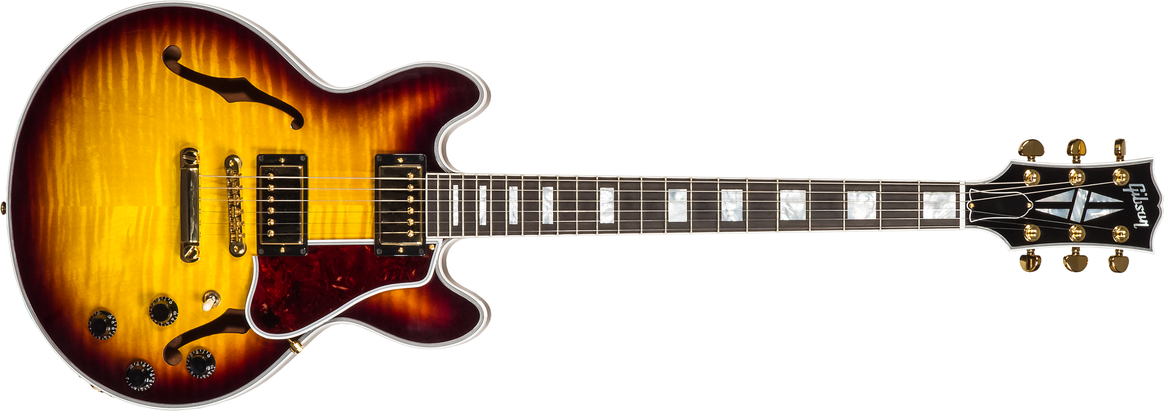 Gibson Custom Shop Cs-356 2h Ht Eb #cs201786 - Vintage Sunburst - Semi-Hollow E-Gitarre - Main picture