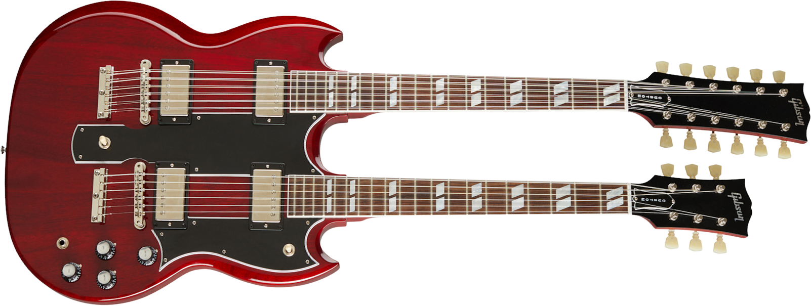 Gibson Custom Shop Eds-1275 Double Neck 2h Ht Rw - Cherry Red - Doppelhals E-Gitarre - Main picture