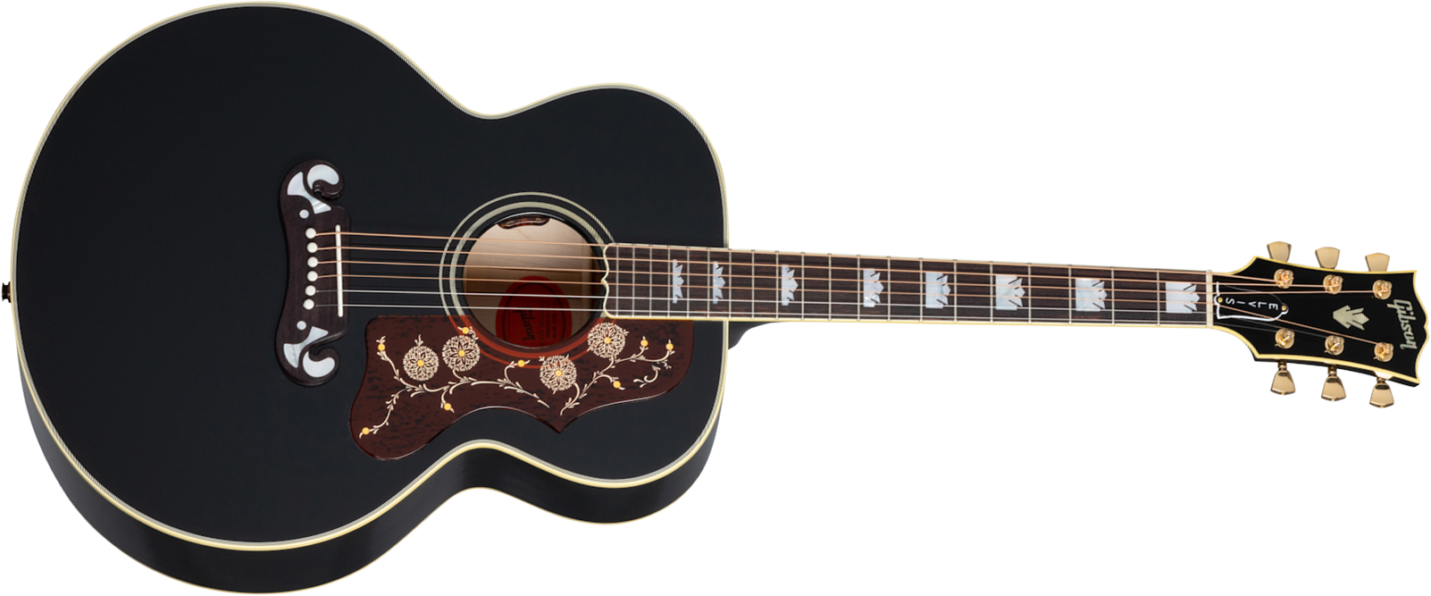 Gibson Custom Shop Elvis Presley Sj-200 Signature Jumbo Epicea Palissandre Rw - Ebony - Westerngitarre & electro - Main picture