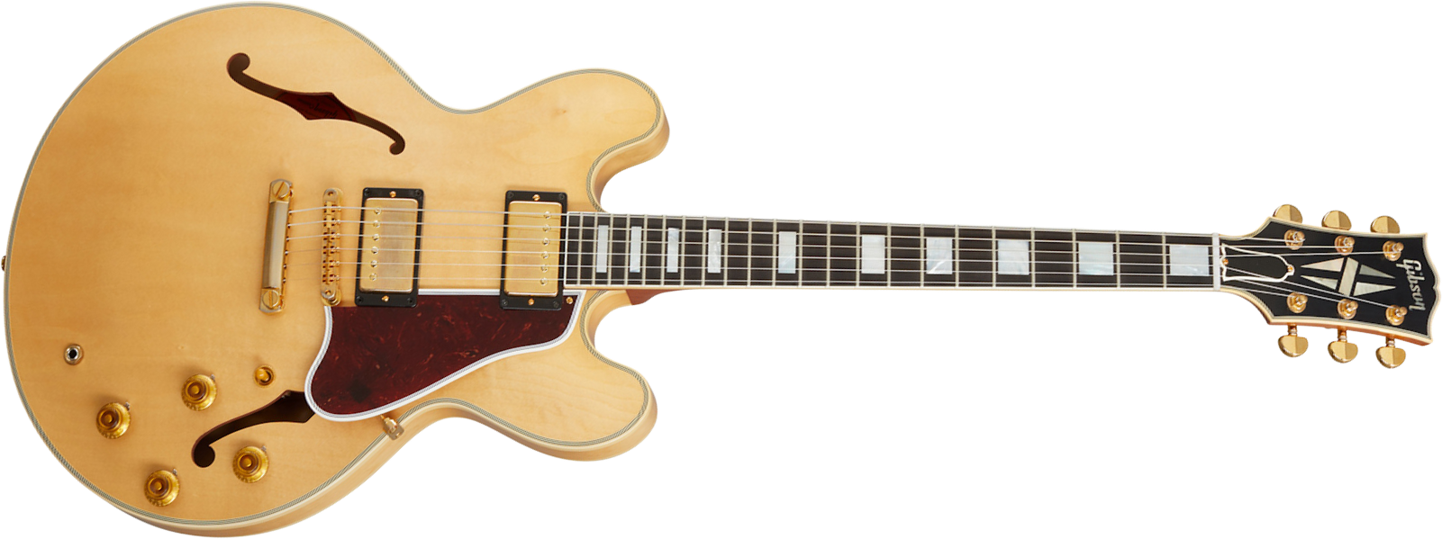 Gibson Custom Shop Es-355 1959 Reissue 2h Ht Eb - Vos Vintage Natural - Semi-Hollow E-Gitarre - Main picture
