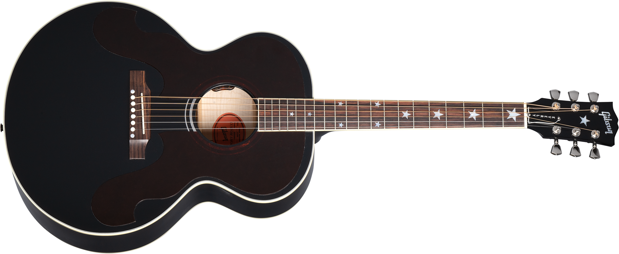 Gibson Custom Shop Everly Brothers J-180 Signature Jumbo Epicea Erable Rw - Ebony - Elektroakustische Gitarre - Main picture