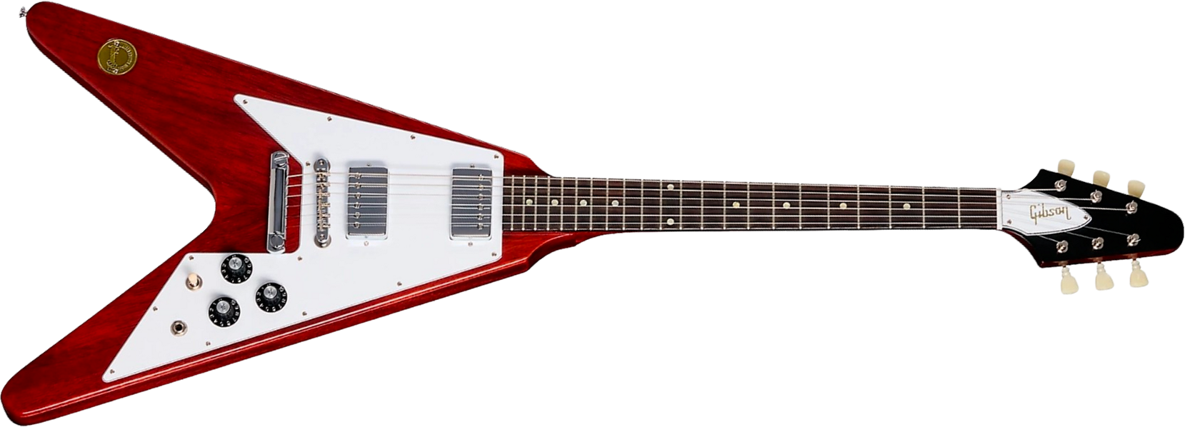 Gibson Custom Shop Flying V 1971 Reissue 2h Ht Rw - Medallion Cherry - Retro-Rock-E-Gitarre - Main picture
