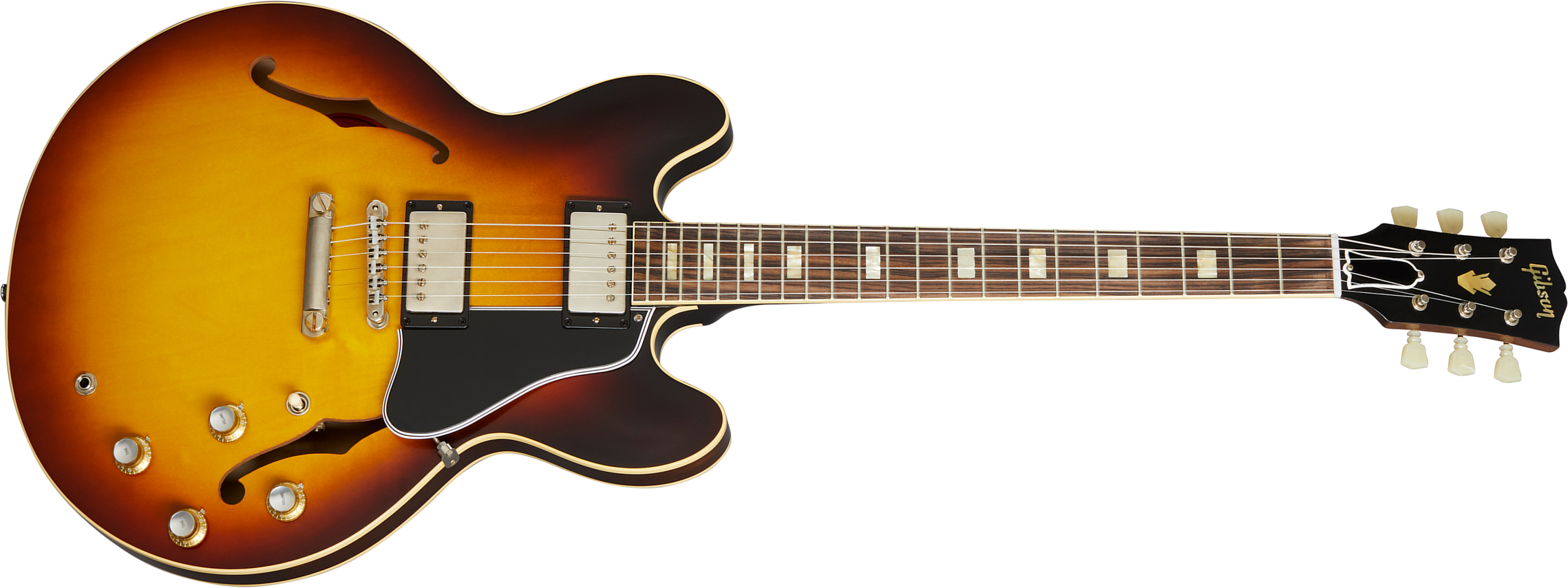 Gibson Custom Shop Historic Es-335 Reissue 1964 2h Ht Rw - Vos Vintage Burst - Semi-Hollow E-Gitarre - Main picture