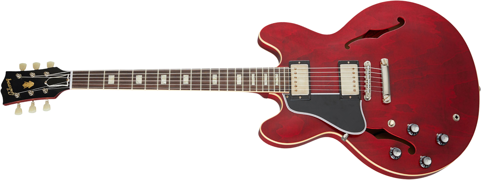 Gibson Custom Shop Historic Es-335 Reissue 1964 Lh Gaucher 2h Ht Rw - Vos Sixties Cherry - E-Gitarre für Linkshänder - Main picture