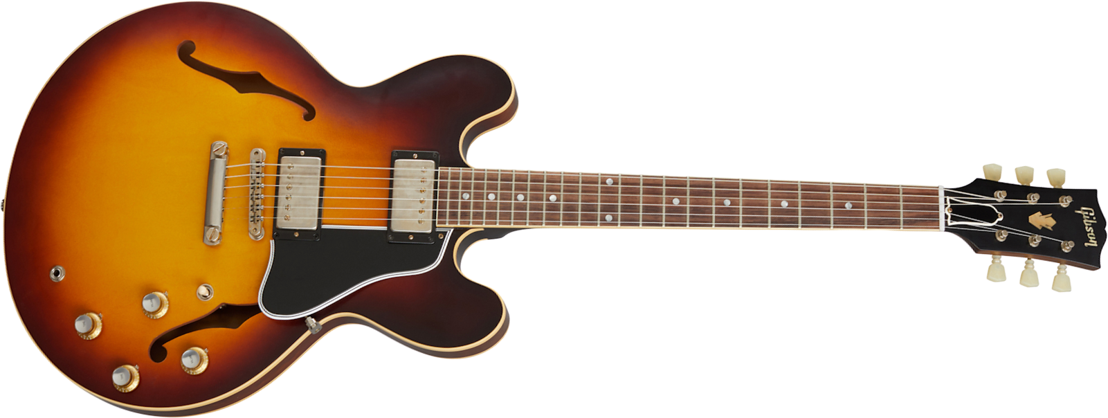 Gibson Custom Shop Historic Es335 Reissue 1961 2h Ht Rw - Vos Vintage Burst - Semi-Hollow E-Gitarre - Main picture