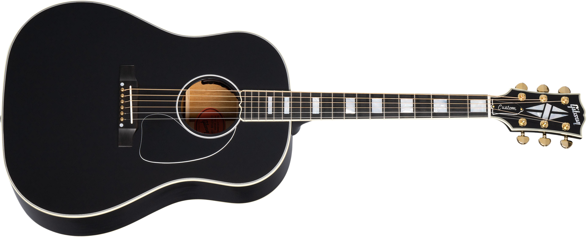 Gibson Custom Shop J-45 Custom Dreadnought Epicea Acajou Eb - Ebony - Westerngitarre & electro - Main picture