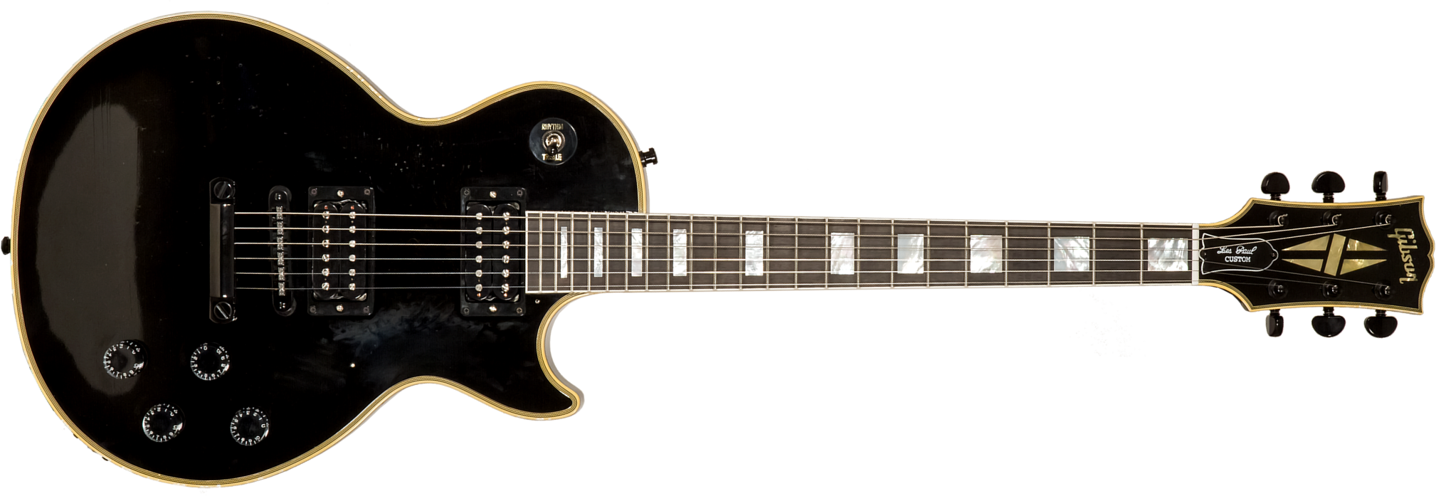 Gibson Custom Shop Kirk Hammett Les Paul Custom 1989 2h Ht Eb #kh009 - Murphy Lab Aged Ebony - Signature-E-Gitarre - Main picture