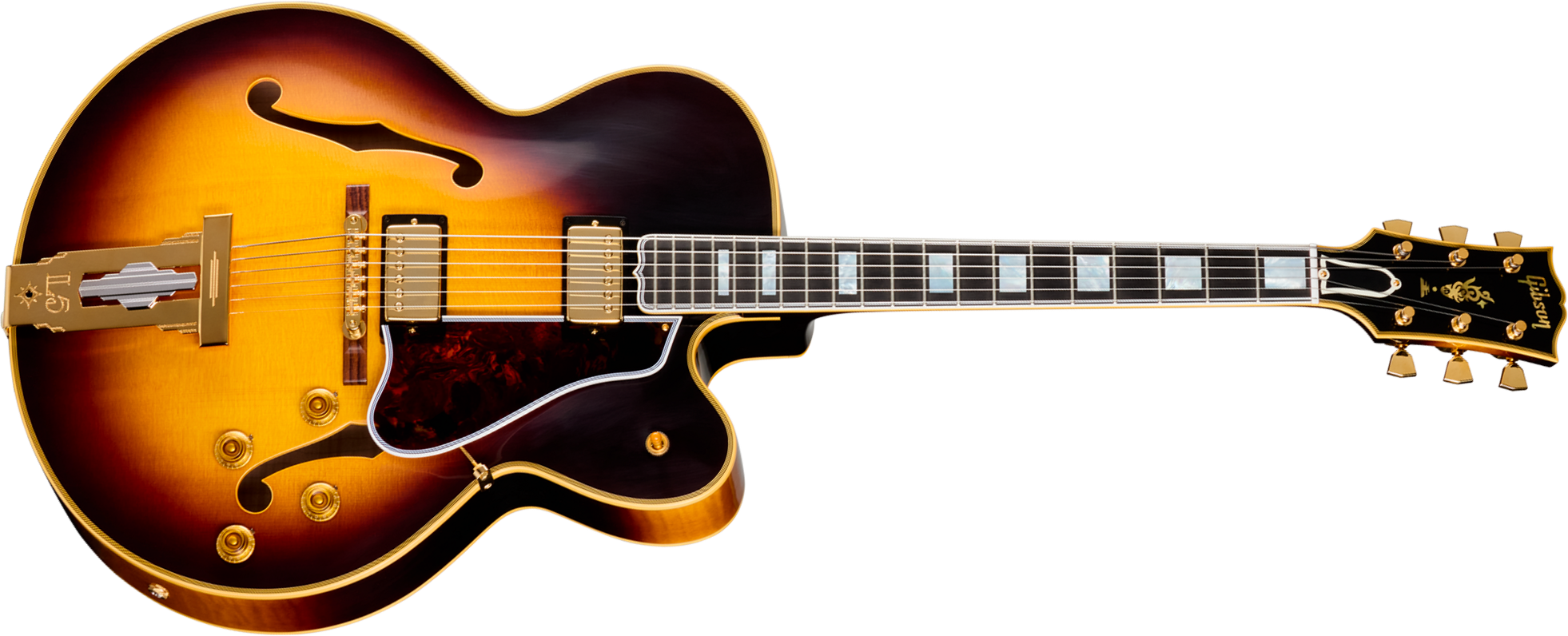 Gibson Custom Shop L5 Ces 1957 Reissue 2h Ht Eb - Vos Vintage Sunburst - Hollowbody E-Gitarre - Main picture
