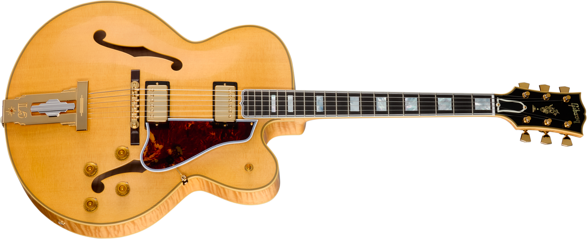 Gibson Custom Shop L5 Ces 1957 Reissue 2h Ht Eb - Vos Antique Natural - Hollowbody E-Gitarre - Main picture