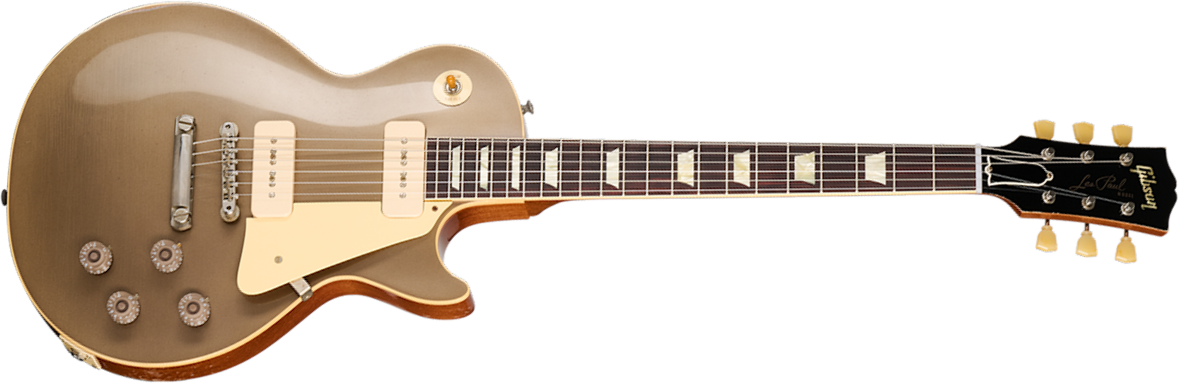 Gibson Custom Shop Les Paul 1955 Namm Show Commemorative 2s P90 Rw - Murphy Lab Light Aged Samoa Beige - Single-Cut-E-Gitarre - Main picture