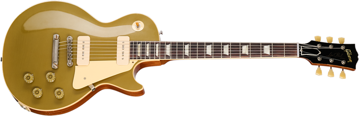 Gibson Custom Shop Les Paul 1955 Namm Show Commemorative 2s P90 Rw - Murphy Lab Light Aged Nugget Gold - Single-Cut-E-Gitarre - Main picture