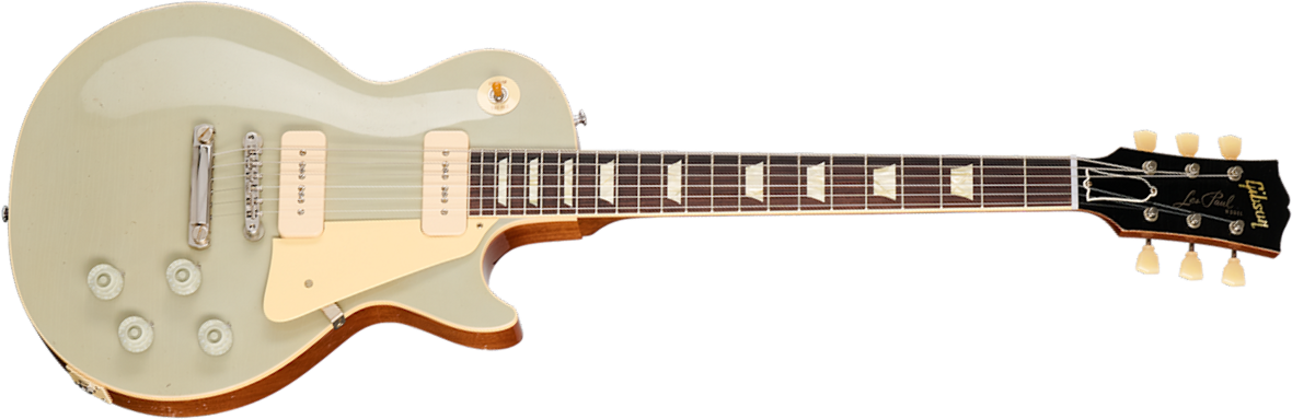 Gibson Custom Shop Les Paul 1955 Namm Show Commemorative 2s P90 Rw - Murphy Lab Light Aged Platinium - Single-Cut-E-Gitarre - Main picture